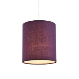 Rackhams Contemporary and Elegant Vivid Purple Linen Fabric 18cm High Cylinder Lamp Shade - thumbnail 2