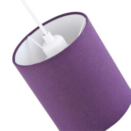 Rackhams Contemporary and Elegant Vivid Purple Linen Fabric 18cm High Cylinder Lamp Shade - thumbnail 3