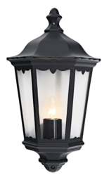 Rackhams Traditional Black Cast Aluminium Outdoor Lantern Wall Light