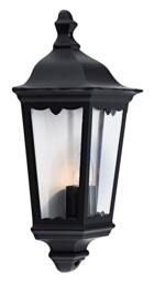 Rackhams Traditional Black Cast Aluminium Outdoor Lantern Wall Light - thumbnail 2