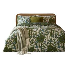 Rackhams Garden Of Wonder Reversible Duvet Cover Set - Evergreen - Double - Evergreen - 52% Polyester/48% Cotton - thumbnail 2