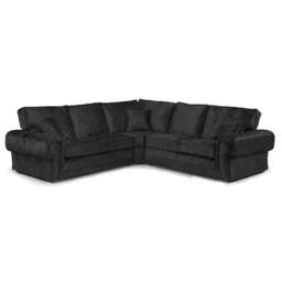 Rackhams Chelsea Crushed Velvet Full Back 5 Seater Corner Sofa - Mink - thumbnail 5