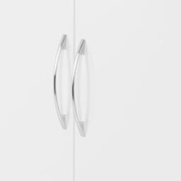 Rackhams Nevada 2 Door Corner Wardrobe - White Gloss - thumbnail 5