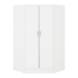 Rackhams Nevada 2 Door Corner Wardrobe - White Gloss - thumbnail 3
