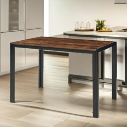 Rackhams Industrial Compact Dining Table Set With 1 Bench And 2 Chairs Rustic Brown - thumbnail 4