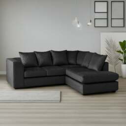 Rackhams Crystal Crushed Velvet Scatter Corner Sofa - Silver - Right Hand Facing - thumbnail 6