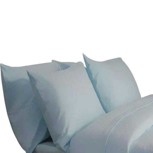 Rackhams Brushed Cotton Housewife Pillowcase (Pair) - Blue - One Size - Blue - 100% Brushed Cotton - image 1