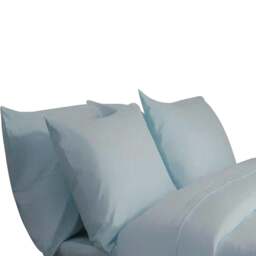 Rackhams Brushed Cotton Housewife Pillowcase (Pair) - Blue - One Size - Blue - 100% Brushed Cotton - thumbnail 1