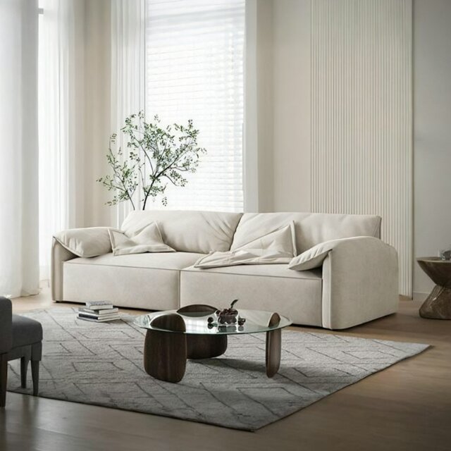Rackhams Calista Two Seater Sofa, Suede - Grey - Two Seater 260CM - image 1