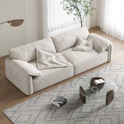 Rackhams Calista Two Seater Sofa, Suede - Grey - Two Seater 260CM - thumbnail 2