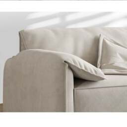 Rackhams Calista Two Seater Sofa, Suede - Grey - Two Seater 260CM - thumbnail 4