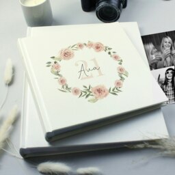 Rackhams Personalised Floral Wreath Square Photo Album - thumbnail 2