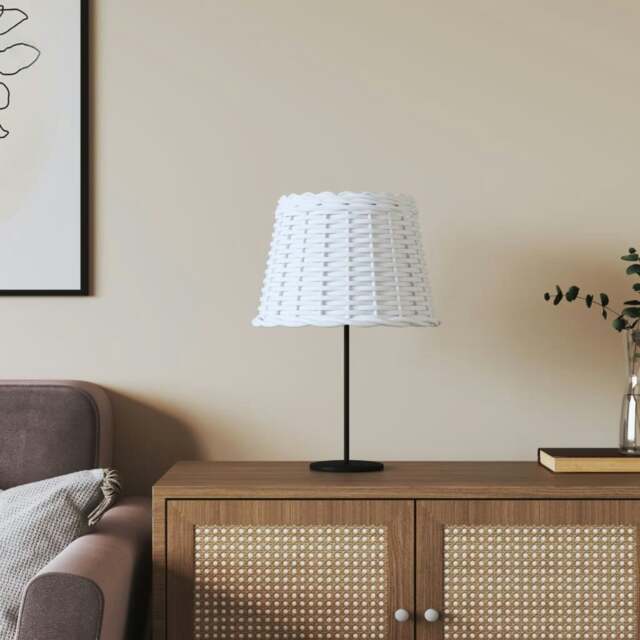 Rackhams Lamp Shade White �_�”�_30x20 cm Wicker - image 1