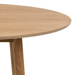 Rackhams Nagano Round Dining Table in Oak - Brown - No - Brown - thumbnail 5