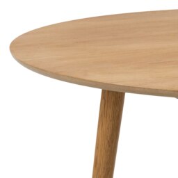 Rackhams Nagano Round Dining Table in Oak - Brown - No - Brown - thumbnail 6