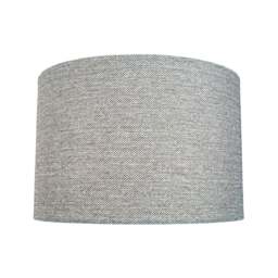 Rackhams Modern and Sleek 25cm Width Light Grey Linen Fabric Drum Lamp Shade 60w Maximum
