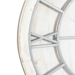 Rackhams Williston Wall Clock - White/Silver - 60cm x 5cm x 60cm - White/Silver - 100% Mixed - thumbnail 2