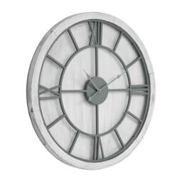 Rackhams Williston Wall Clock - White/Silver - 60cm x 5cm x 60cm - White/Silver - 100% Mixed - thumbnail 5