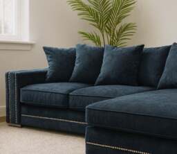 Rackhams Kensington Deluxe Chenille Corner Sofa - Charcoal Grey - Left Hand Facing - thumbnail 6