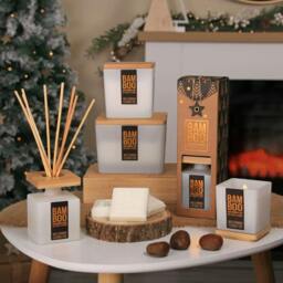 Rackhams Welcoming Evening Fire - Bamboo Centrepiece Candle - thumbnail 2