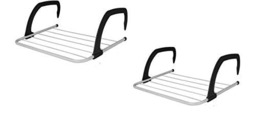Rackhams 2 X Clothes airer drying rack 5 Bar radiator airers for indoor clothes drying - radiator drying rack indoor - radiator clothes drying rack