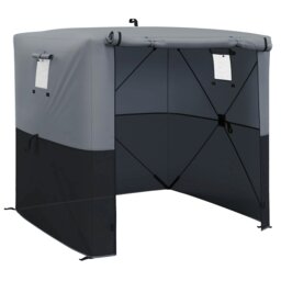 Rackhams 2 x 2m Pop Up Gazebo with Sides Easy up Party Tent with Carry Bag Black - Green and White - Oxford fabric, Fibreglass - 180L x 180W x 200Hcm - thumbnail 3