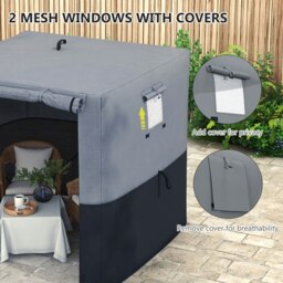 Rackhams 2 x 2m Pop Up Gazebo with Sides Easy up Party Tent with Carry Bag Black - Green and White - Oxford fabric, Fibreglass - 180L x 180W x 200Hcm - thumbnail 5