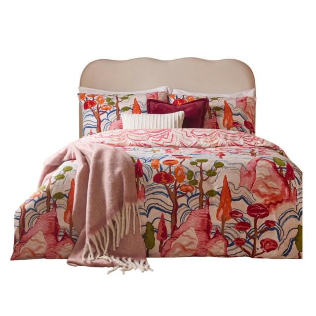 Rackhams Terra Nova Reversible Printed Duvet Cover Set - Multicoloured - Double - Multicoloured - 100% Polyester - image 1