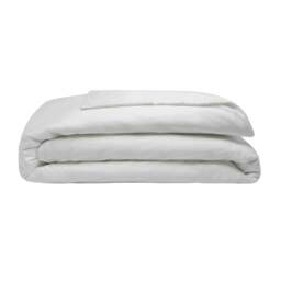 Rackhams 200 Thread Count Egyptian Blend Duvet Cover - Ivory - Double - Ivory - 100% Cotton - thumbnail 1