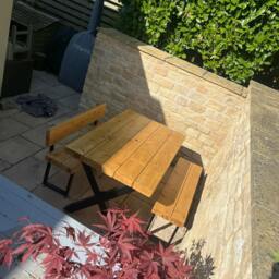 Rackhams Chunky Outdoor Bench with Back - 130