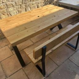 Rackhams Chunky Outdoor Bench with Back - 130 - thumbnail 5