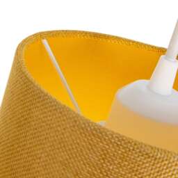 "Rackhams Contemporary and Sleek Ochre Linen Fabric 6"" Cylindrical Lamp Shade 60w Maximum" - thumbnail 3