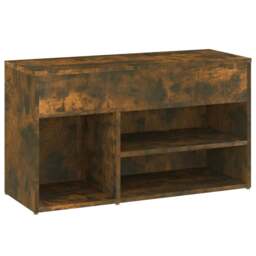 Rackhams Shoe Bench Smoked Oak 80x30x45 cm Engineered Wood - thumbnail 5