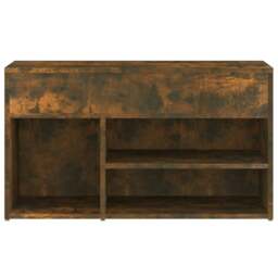 Rackhams Shoe Bench Smoked Oak 80x30x45 cm Engineered Wood - thumbnail 6