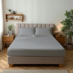 Rackhams Microfibre Soft Touch Fitted Sheet 25cm Skirt Plain Dyed Bed Linen - Small Single - White - thumbnail 3