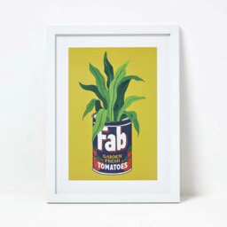Rackhams Set of 4 Colourful Tinned Plants Wall Art - thumbnail 2