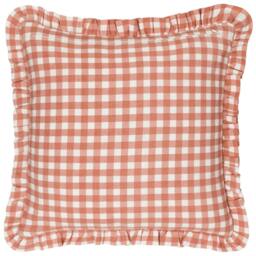Rackhams Maude Reversible Gingham Cushion Cover - Rose - 45cm x 45cm - Rose - 100% Cotton - thumbnail 3