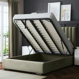 Rackhams Evangeline Ottoman Bed with Upholstered Headboard - Beige - King / 5ft - thumbnail 5