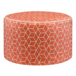 Rackhams Outdoor Pouf Ottoman – Terracotta Cube Inflatable Footstool - thumbnail 1