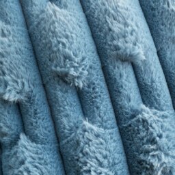 Rackhams So Soft Carved Faux Fur Blanket Throw - Blue - 150 x 200 cm - thumbnail 3