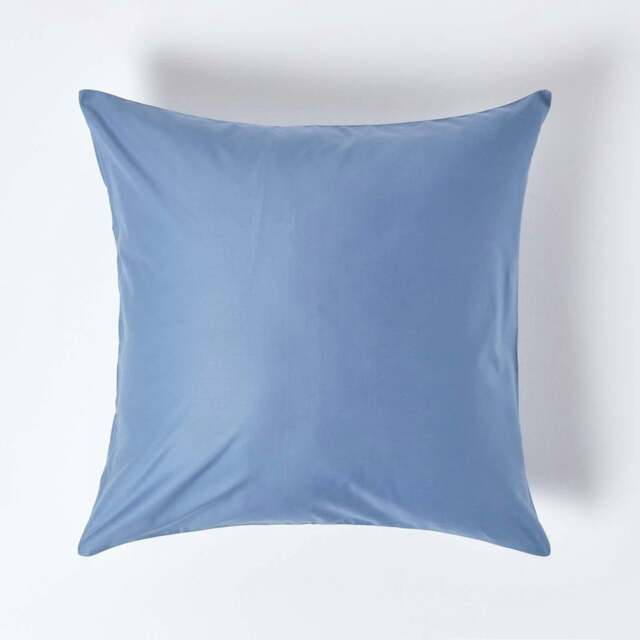Rackhams Premium 1000 TC Egyptian Cotton Sateen Weave Pillowcase, European Size - Air Force Blue - 60 x 60 cm - image 1