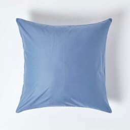 Rackhams Premium 1000 TC Egyptian Cotton Sateen Weave Pillowcase, European Size - Air Force Blue - 60 x 60 cm