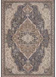 Rackhams Terrain Designer Shortpile Black Blue Rug - 80X120 cm - thumbnail 1