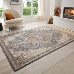 Rackhams Terrain Designer Shortpile Black Blue Rug - 80X120 cm - thumbnail 4