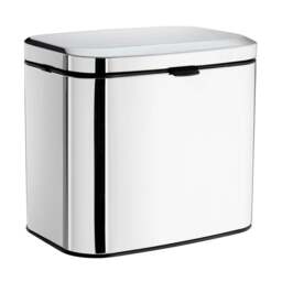 Rackhams Polished Stainless Steel 3L Wall Mounted Bathroom Bin with Easy Clean Inner Liner