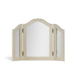 Rackhams Juliette 3-Way Dressing Table Mirror, Wooden Frame Tabletop Mirror - Gold - thumbnail 4