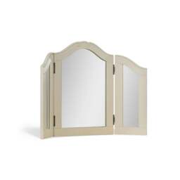 Rackhams Juliette 3-Way Dressing Table Mirror, Wooden Frame Tabletop Mirror - Gold - thumbnail 5