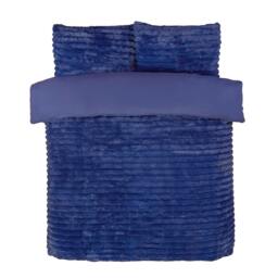Rackhams Rabbit Fur Midnight Blue Duvet Cover Set - Double - thumbnail 4