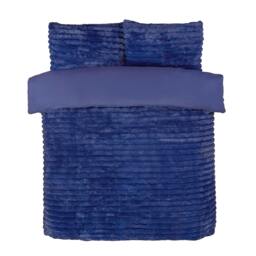 Rackhams Rabbit Fur Midnight Blue Duvet Cover Set - Double - thumbnail 6