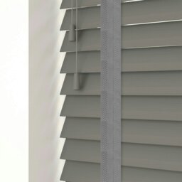 Rackhams Smooth Grey Faux Wood Venetian Blinds with Tapes (130cm Drop) - 250cm - thumbnail 3